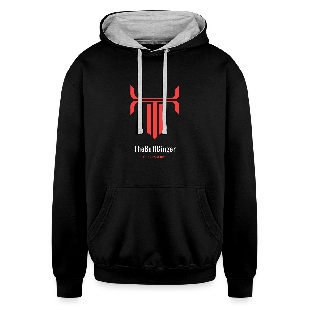 The Buff Ginger Logo'd Hoodie - black/heather gray
