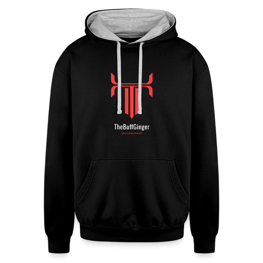 The Buff Ginger Logo'd Hoodie - black/heather gray