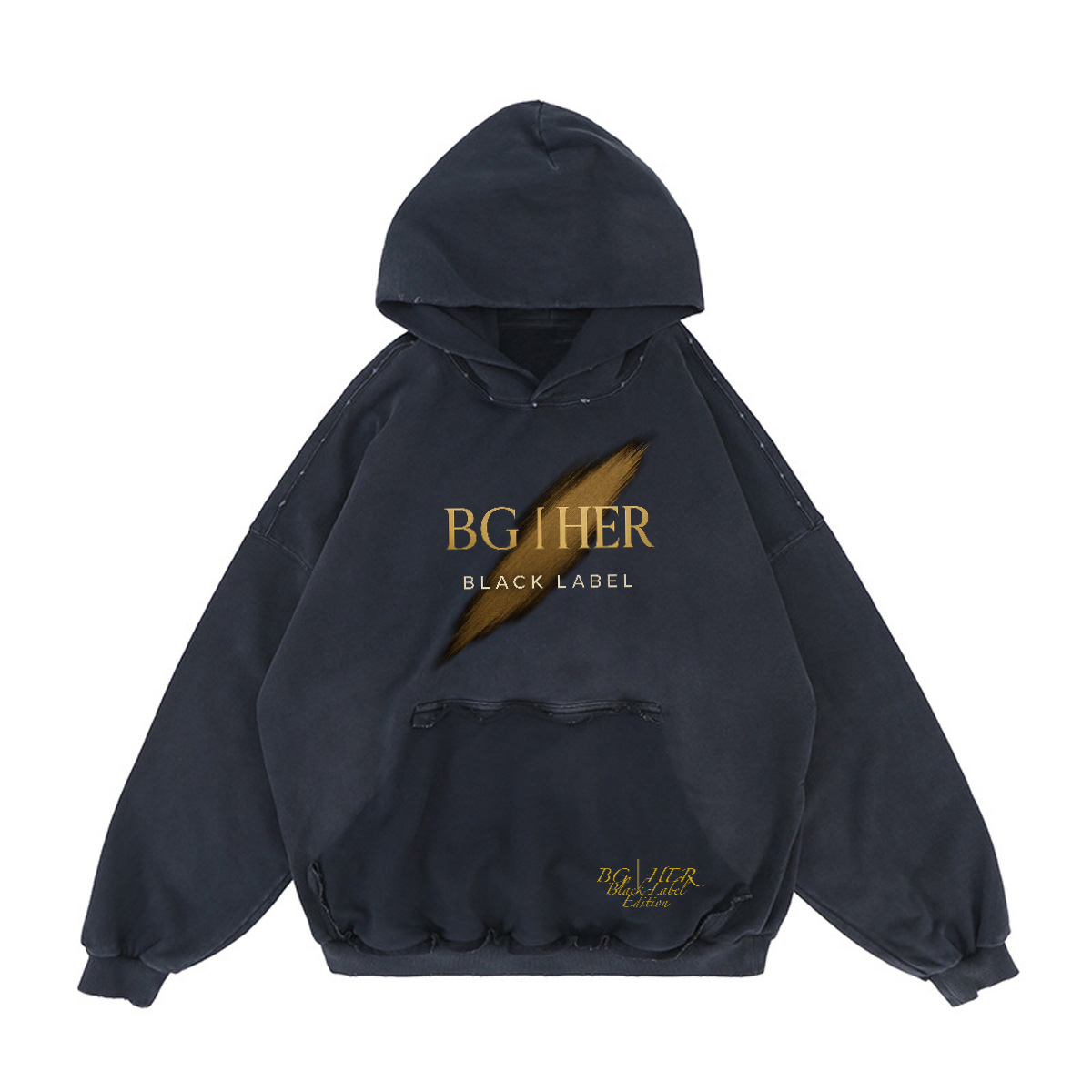 Black Label Oversized Core Hoodie
