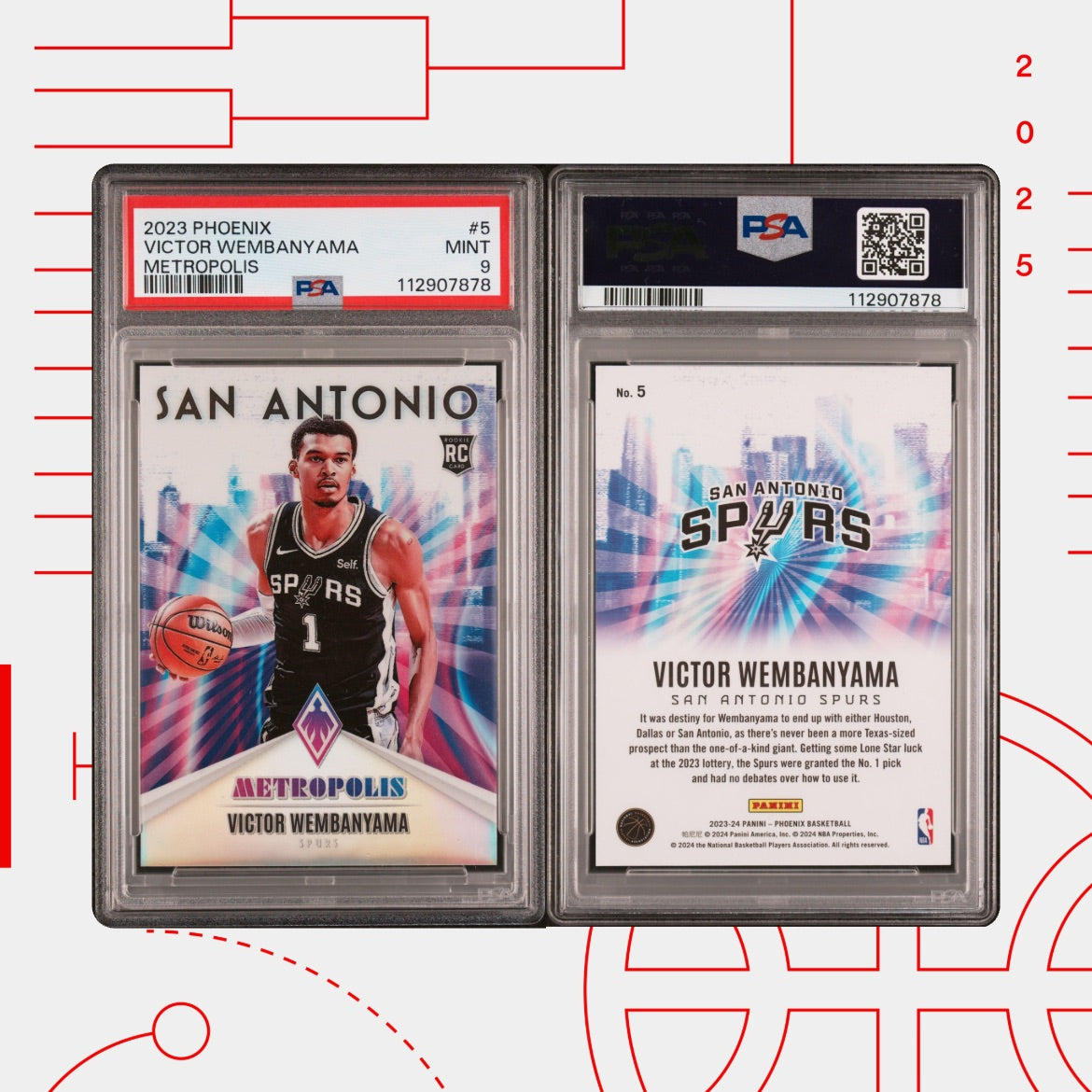 2023-24 Phoenix Metropolis Victor Wembanyama — PSA 9 MINT
