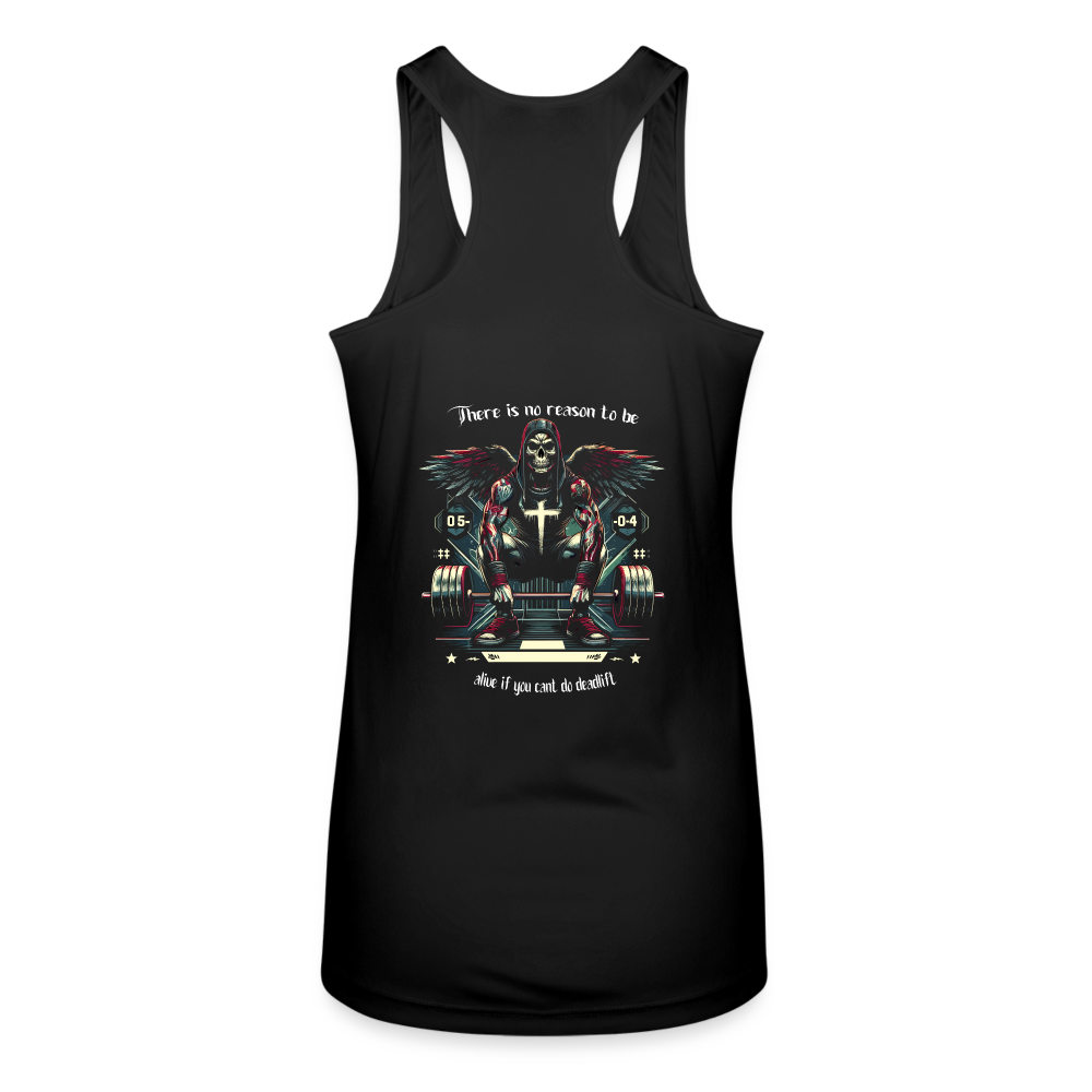 Just Deadlift Women's Premium Racerback - black