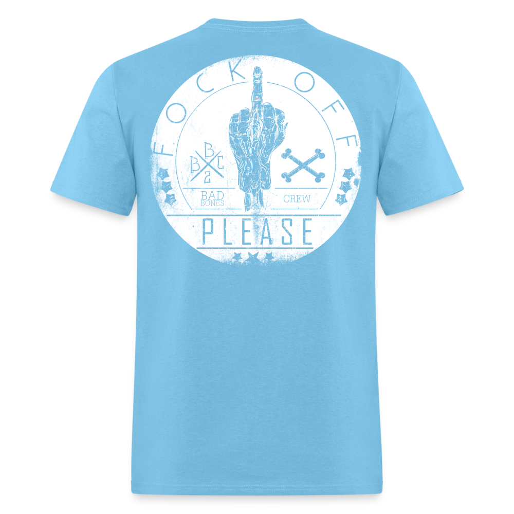 Fock Off Please - aquatic blue