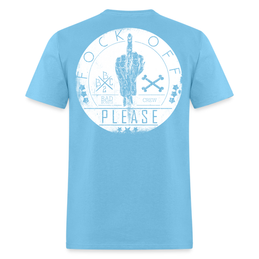 Fock Off Please - aquatic blue