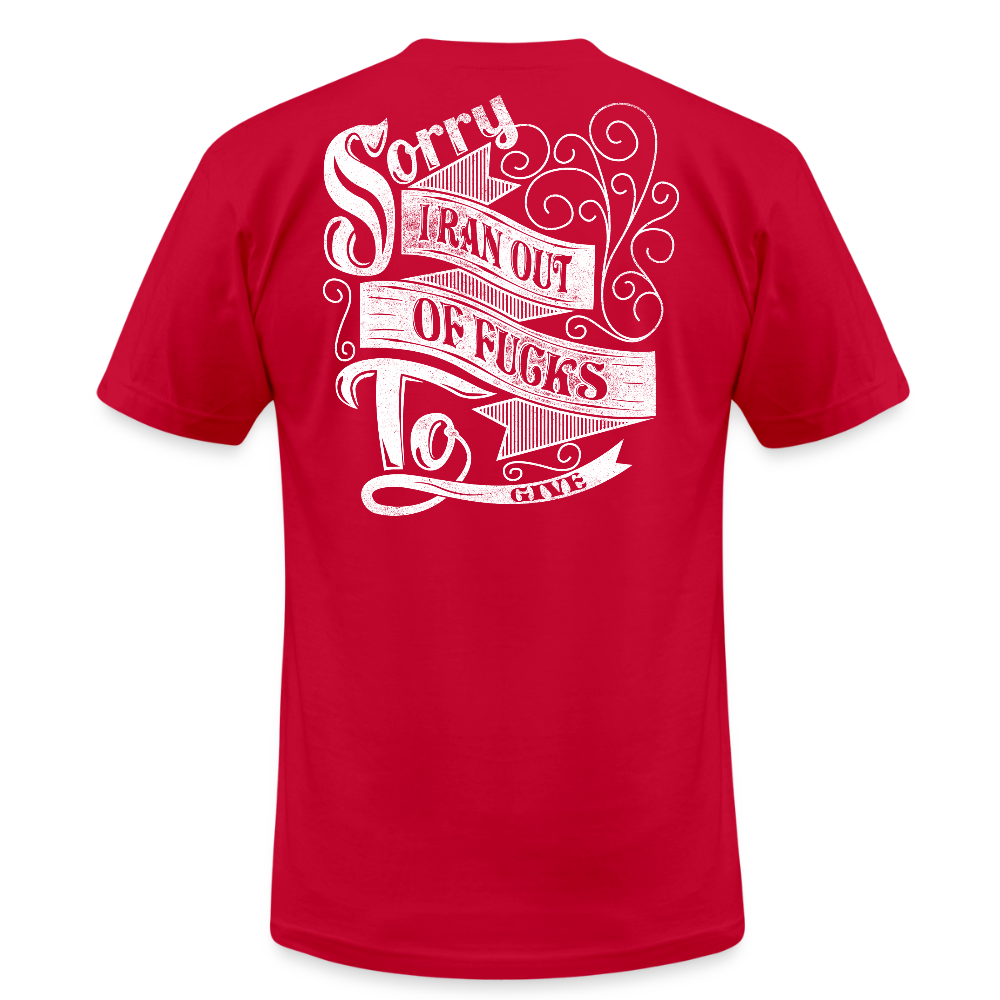 Sorry, We ran out - red