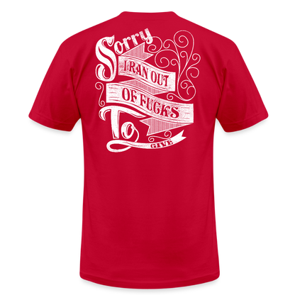 Sorry, We ran out - red