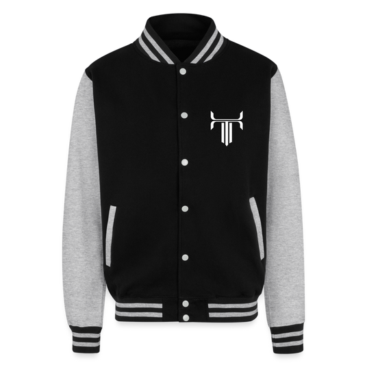 The Buff Ginger Letterman Jacket - black/heather grey