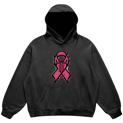 F Cancer Oversized Retro Hoodie