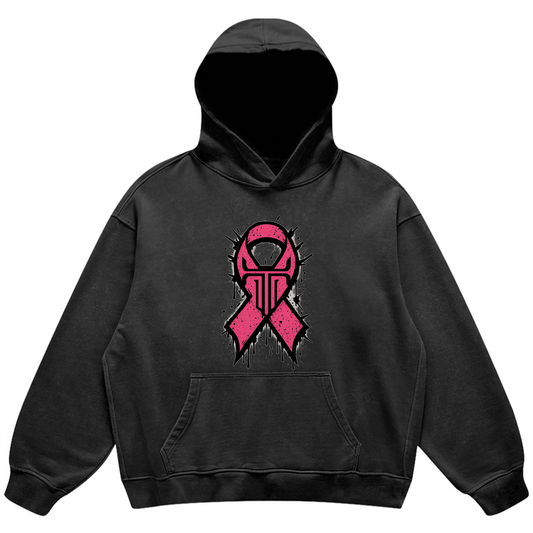 F Cancer Oversized Retro Hoodie