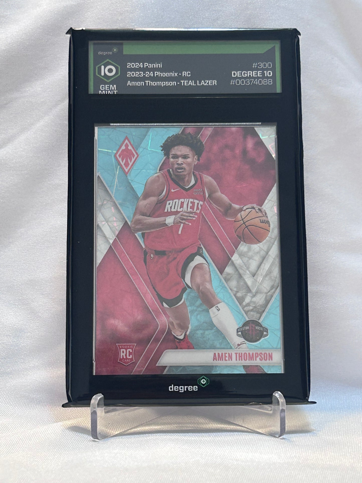 2024 Panini Phoenix Teal Lazer Rookie Amen Thompson — Degree 10 GEM MINT