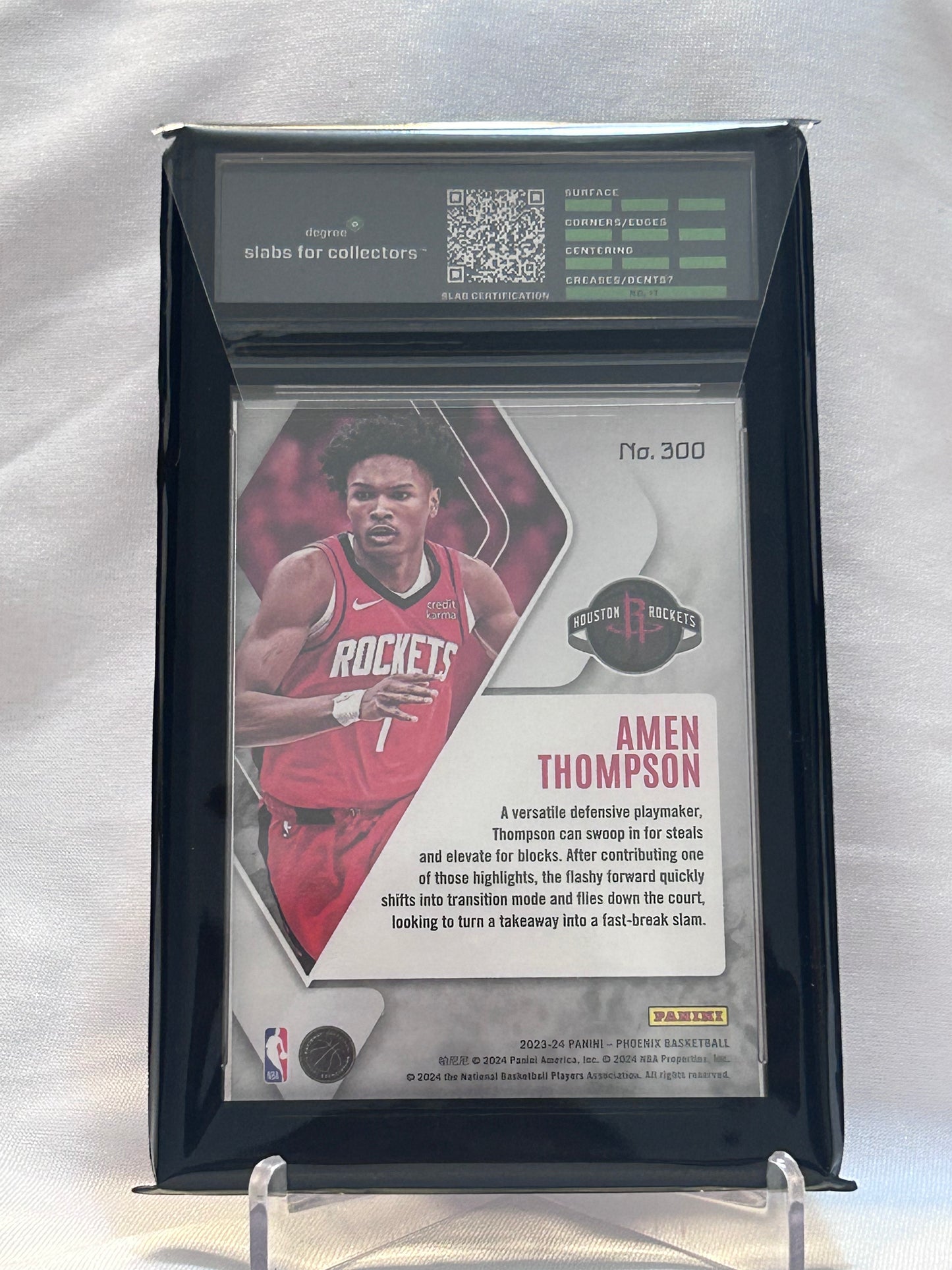 2024 Panini Phoenix Teal Lazer Rookie Amen Thompson — Degree 10 GEM MINT