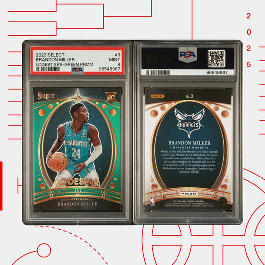 2023 Select Lodestar Green Prizm Brandon Miller — PSA 9 MINT
