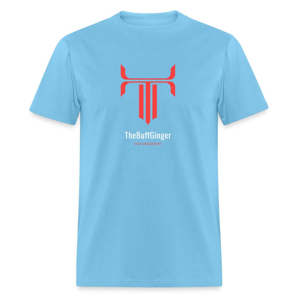 The Buff Ginger Logo'd Tee - aquatic blue