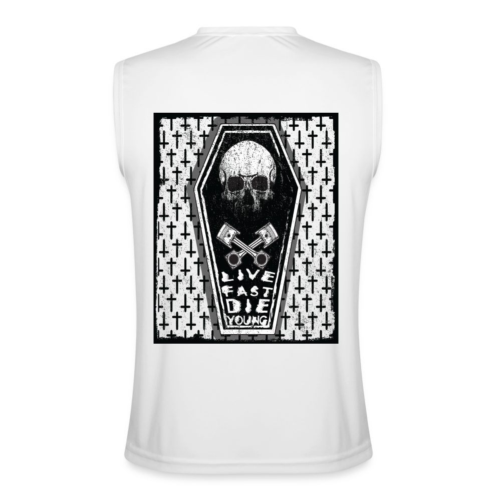 Live Fast, Die Young tank - white